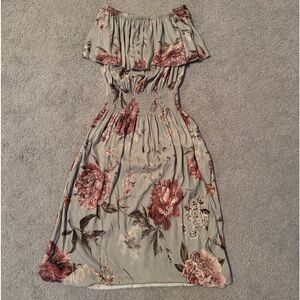 Chaser Floral Strapless Dress